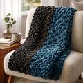 Forest Green and Black Handmade Baby Blanket