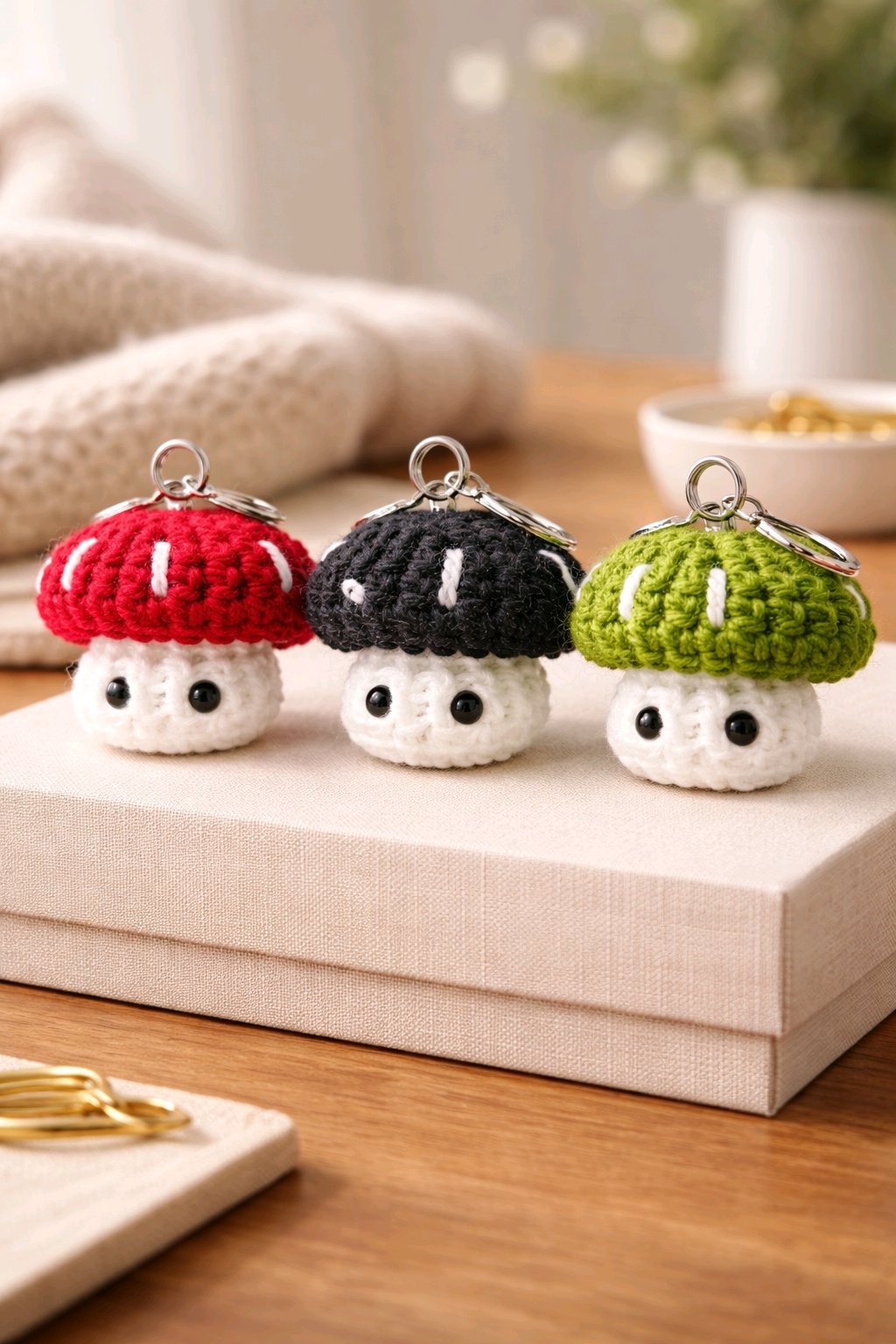 Mushroom Keychains